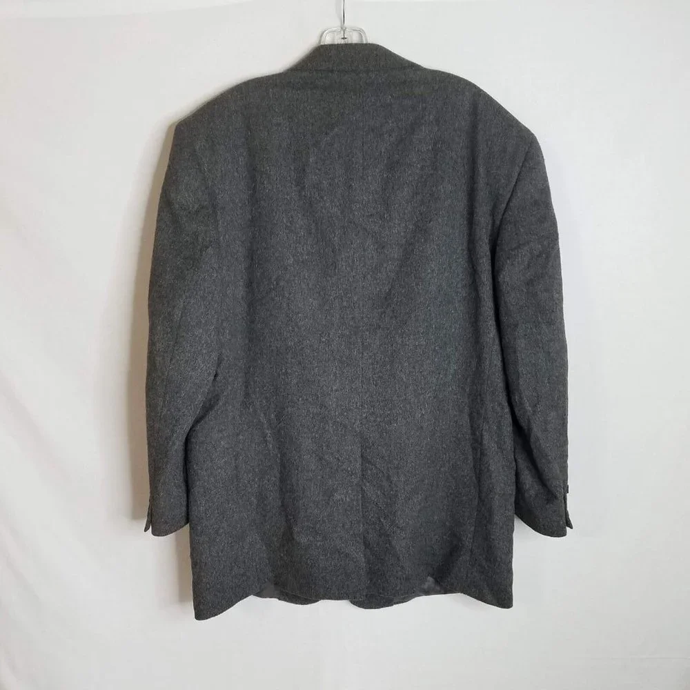 Jos. A. Bank Mens Grey 100% Camel Hair Three‎ Button Blazer Jacket Size 46L